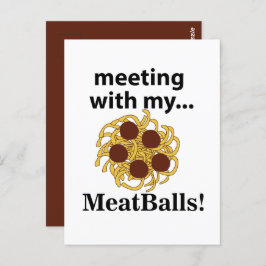 Meatballs Funny Meeting mit meinen Meatballs Postkarte