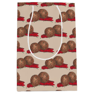 Meatballs Marinara Italienisches Restaurant Küche Mittlere Geschenktüte