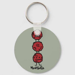 Meatballs Meatball übereinander gestapelt Schlüsselanhänger