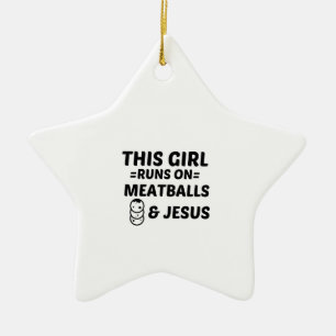 MEATBALLS UND JESUS KERAMIK ORNAMENT