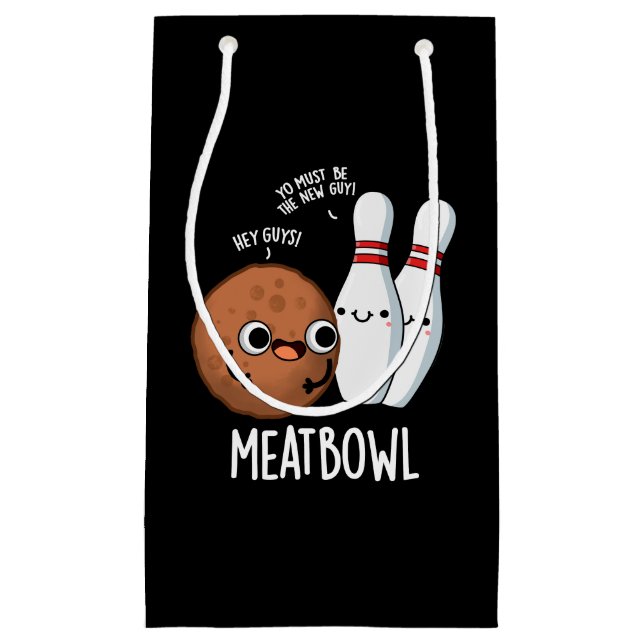 Meatbowl Funny Meatball Puff Dark BG Kleine Geschenktüte (Vorderseite)