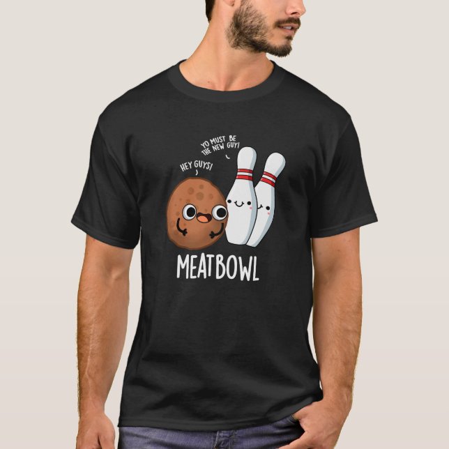 Meatbowl Funny Meatball Puff Dark BG T-Shirt (Vorderseite)