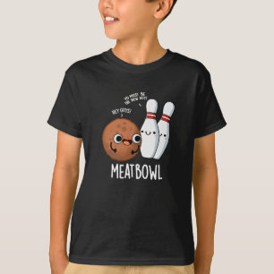 Meatbowl Funny Meatball Puff Dark BG T-Shirt