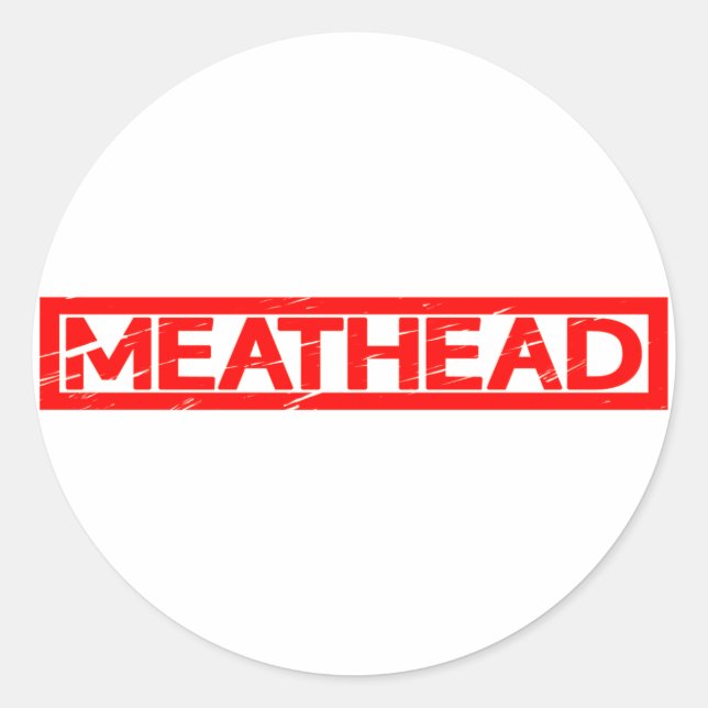 Meathead Briefmarke Runder Aufkleber (Vorderseite)