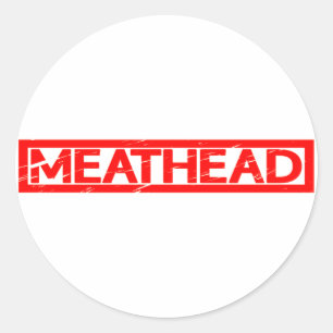 Meathead Briefmarke Runder Aufkleber