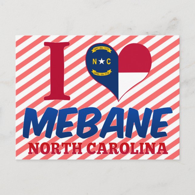 Mebane, North Carolina Postkarte (Vorderseite)