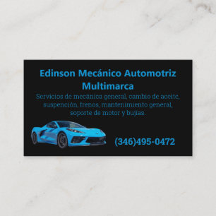 Mecánico Automotriz Tarjetas de Negocios Visitenkarte
