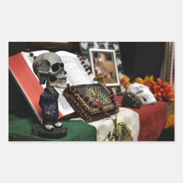 MECAs Tag des Toten Festivals 2008 Rechteckiger Aufkleber (Vorderseite)