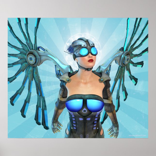 Mech Angel Surreal Art Poster (Vorne)