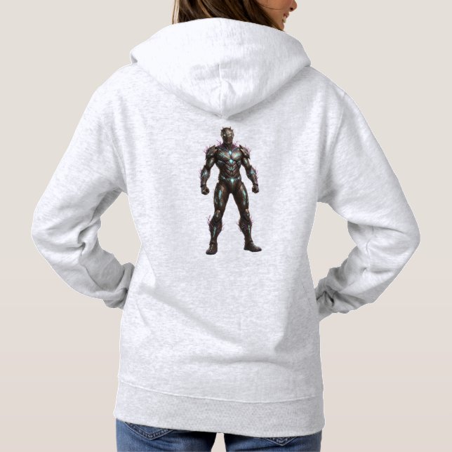 Mech Warrior Hero Pullover SciFi Gamer BOLD (Rückseite)