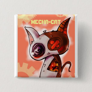 Mecha-Katze Rosa Button