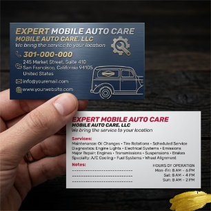 Mechani Service Auto-Reparatur & Auto-Klimaanlagen Visitenkarte