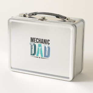 Mechanic Dad Vintage Tool Typography Design_1 Metall Brotdose