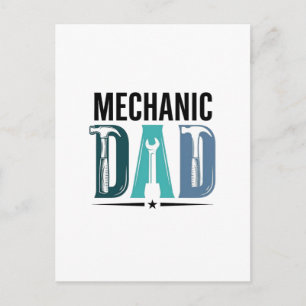 Mechanic Dad Vintage Tool Typography Design_1 Postkarte