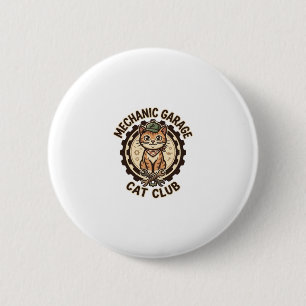 Mechanic Garage Katze POD Vektorgrafik - Mechanic Button