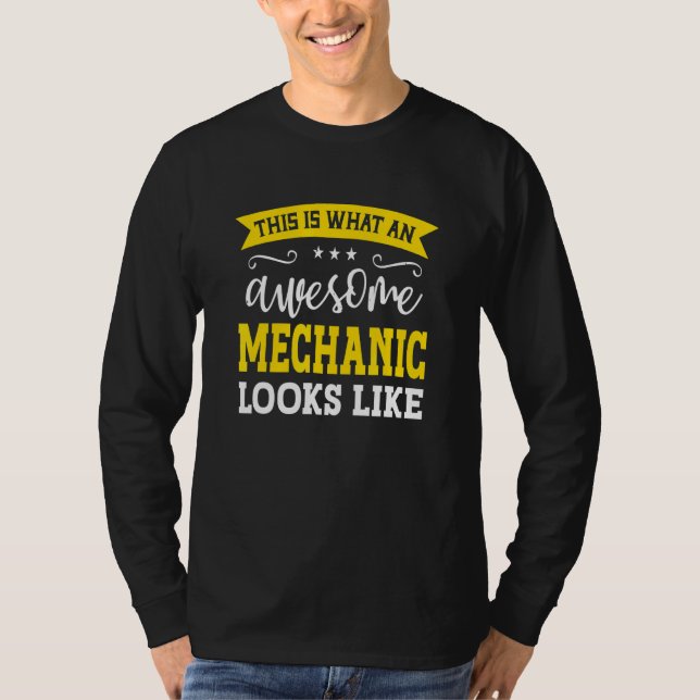 Mechanic Job Title Employee Funny Worker Professio T-Shirt (Vorderseite)