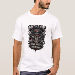 Mechanic Skull Death Before Dishonor Dark Tee