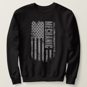 Mechanic USA-Flagge Distressed-Design Sweatshirt