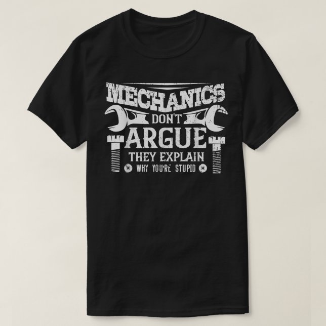 Mechanic Work Repairman Costume Mechanical Worker  T-Shirt (Design vorne)