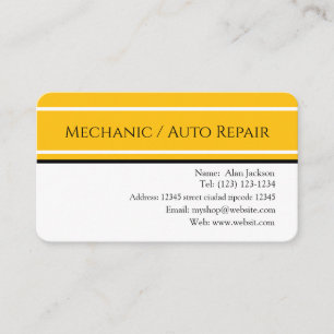 \Mechanical / Auto Repair Business card bearbeitba Visitenkarte