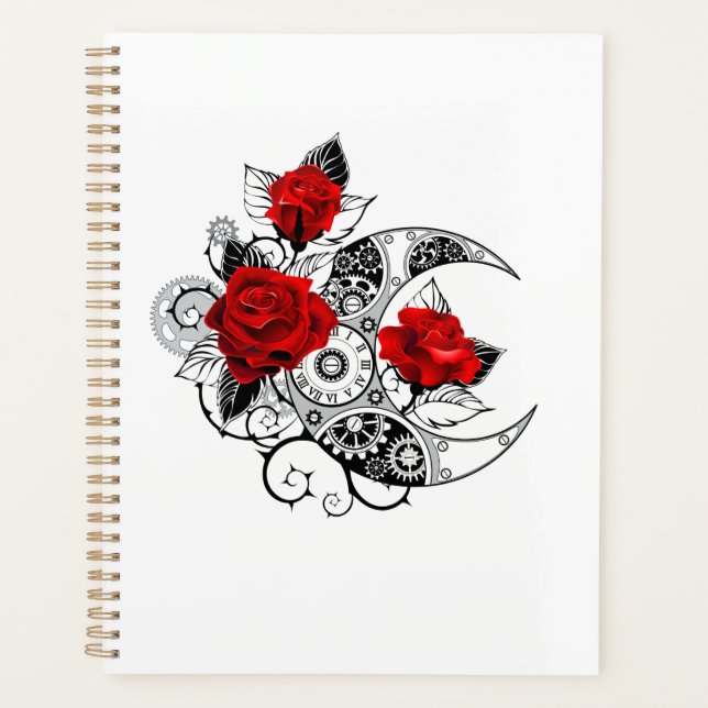 Mechanical Crescent with Red Roses Planer (Vorderseite)