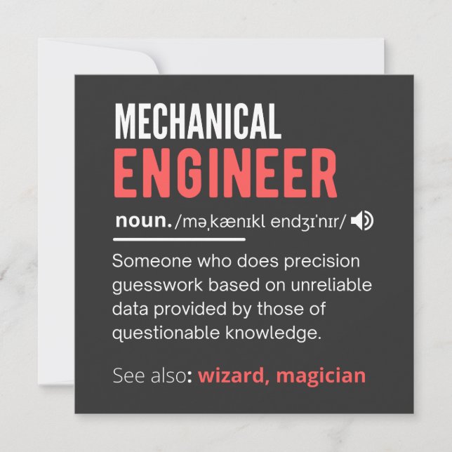 Mechanical ENGINEER Einladung (Vorderseite)