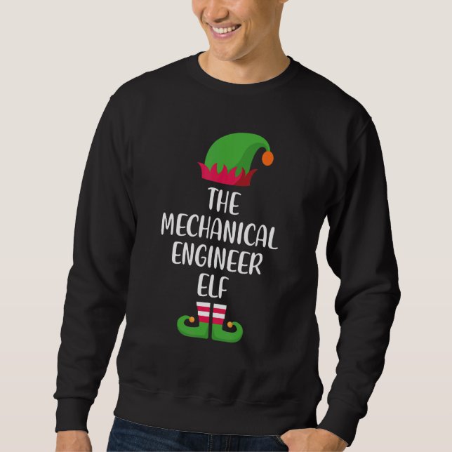 Mechanical Engineer Elf Family Matching Group Chri Sweatshirt (Vorderseite)