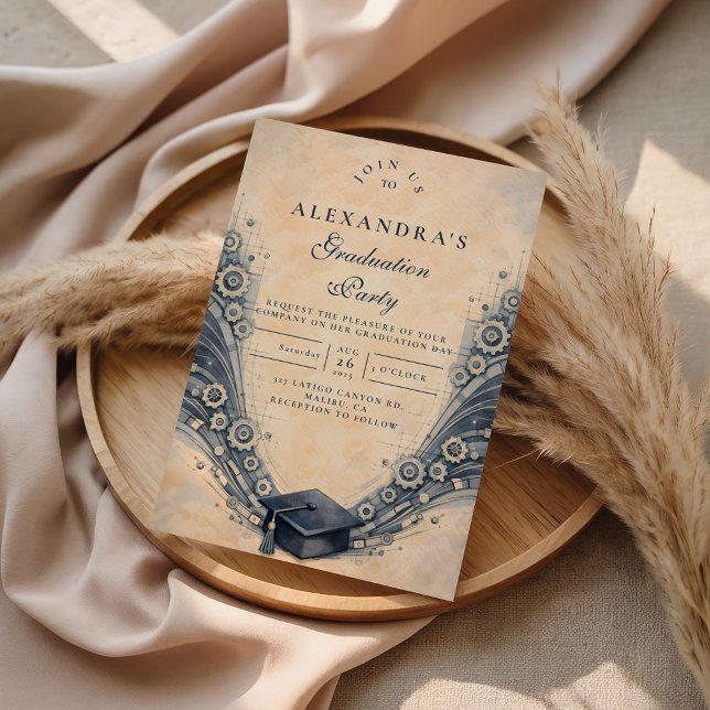 Mechanical Engineering Graduate Party Einladung (Von Creator hochgeladen)