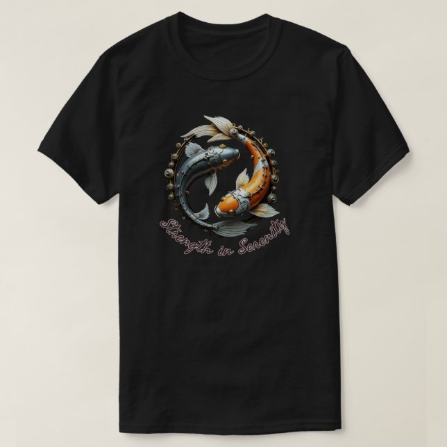 Mechanical Koi Yin-Yang T-Shirt (Design vorne)