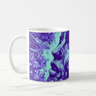 Mechanical Muse | Lila Cyberpunk-Tasse Kaffeetasse