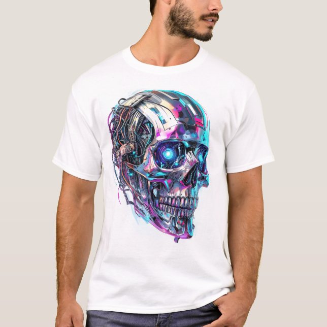 Mechanical Skull Matrix T-Shirt (Vorderseite)