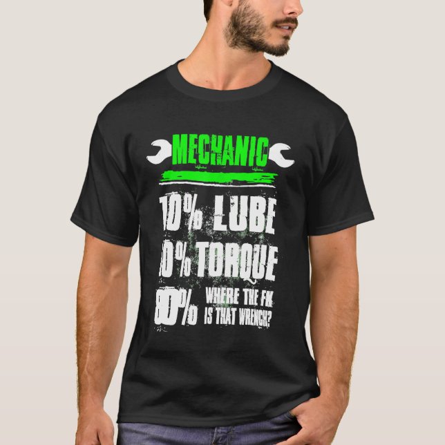 Mechanik 10 Lube 10 Auto Diesel Mechanik T-Shirt (Vorderseite)