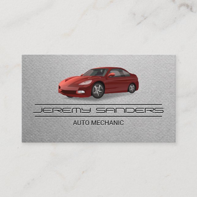 Mechanik | Auto Car Logo Visitenkarte (Vorderseite)