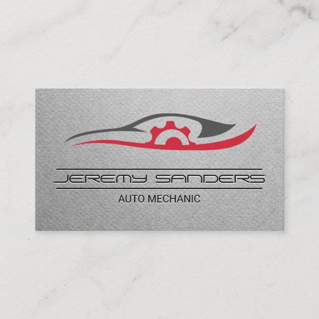 Mechanik | Auto-Reparatur-Logo Visitenkarte (Vorderseite)