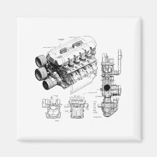 Mechanik-Autoliebhaber Männer Motor Eces Magnet