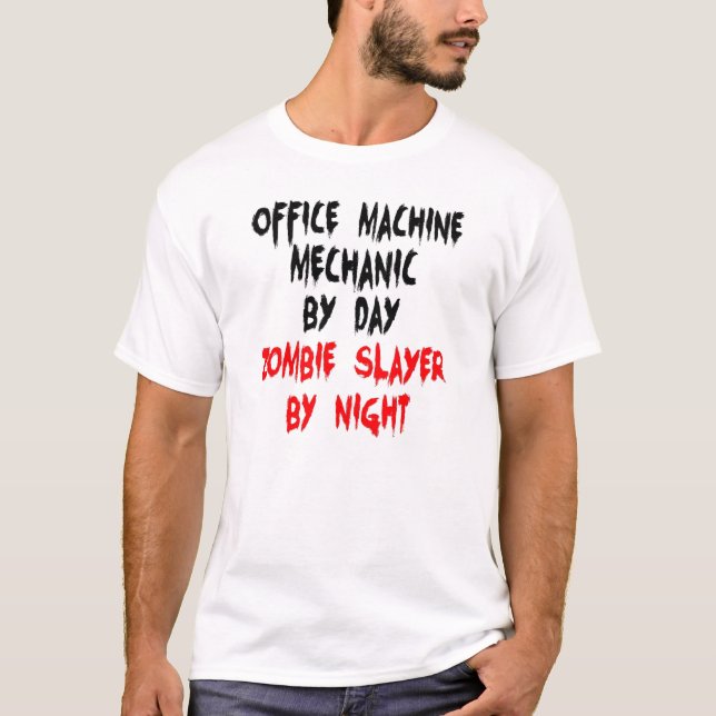 Mechanik der Zombie-Schicht-Büromaschine T-Shirt (Vorderseite)
