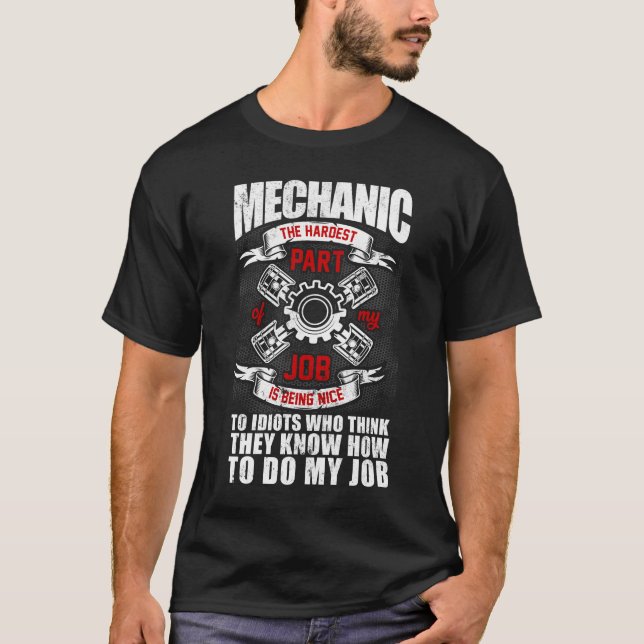 Mechanik des schwersten Flugzeugteils T-Shirt (Vorderseite)
