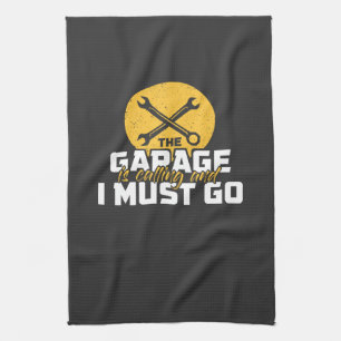 Mechanik - Die Garage ruft an Geschirrtuch