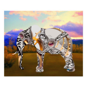 Mechanik-Elephant Fotodruck