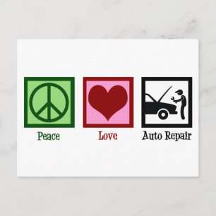 Mechanik für die Reparatur von Auto Postkarte