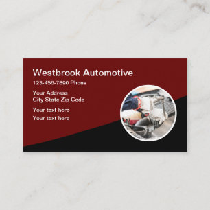 Mechanik für die Reparatur von Kraftfahrzeugen Visitenkarte