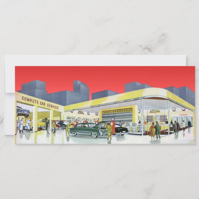 Mechanik für Vintages Auto Komplettwagen Garage (Vorderseite)