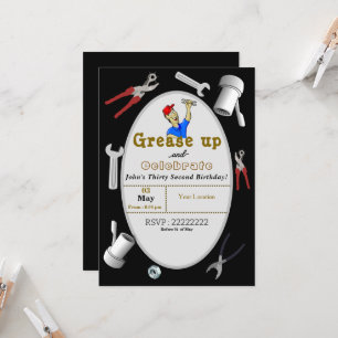 Mechanik-Geburtstag Einladung