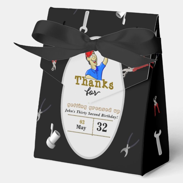 Mechanik-Geburtstag Geschenkschachtel (Vorderseite)