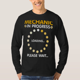 Mechanik im Gange Bitte warten Sie zukünftig Mecha T-Shirt