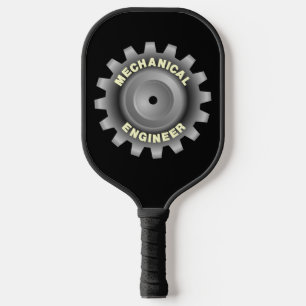Mechanik-Ingenieur graues Zahnrad Pickleball Schläger
