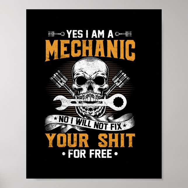 Mechanik Ja, ich bin ein Mechaniker Poster (Vorne)