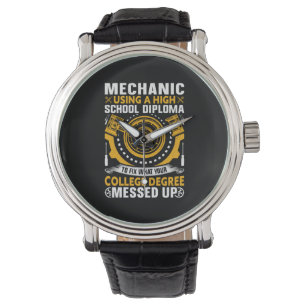 Mechanik mit einem Diplom Armbanduhr
