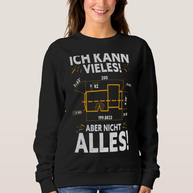 Mechanik Rotary Cutter CNC-Programmierer Sweatshirt (Vorderseite)