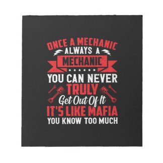 Mechanik sobald ein Mechaniker immer ein Mechanike Notizblock